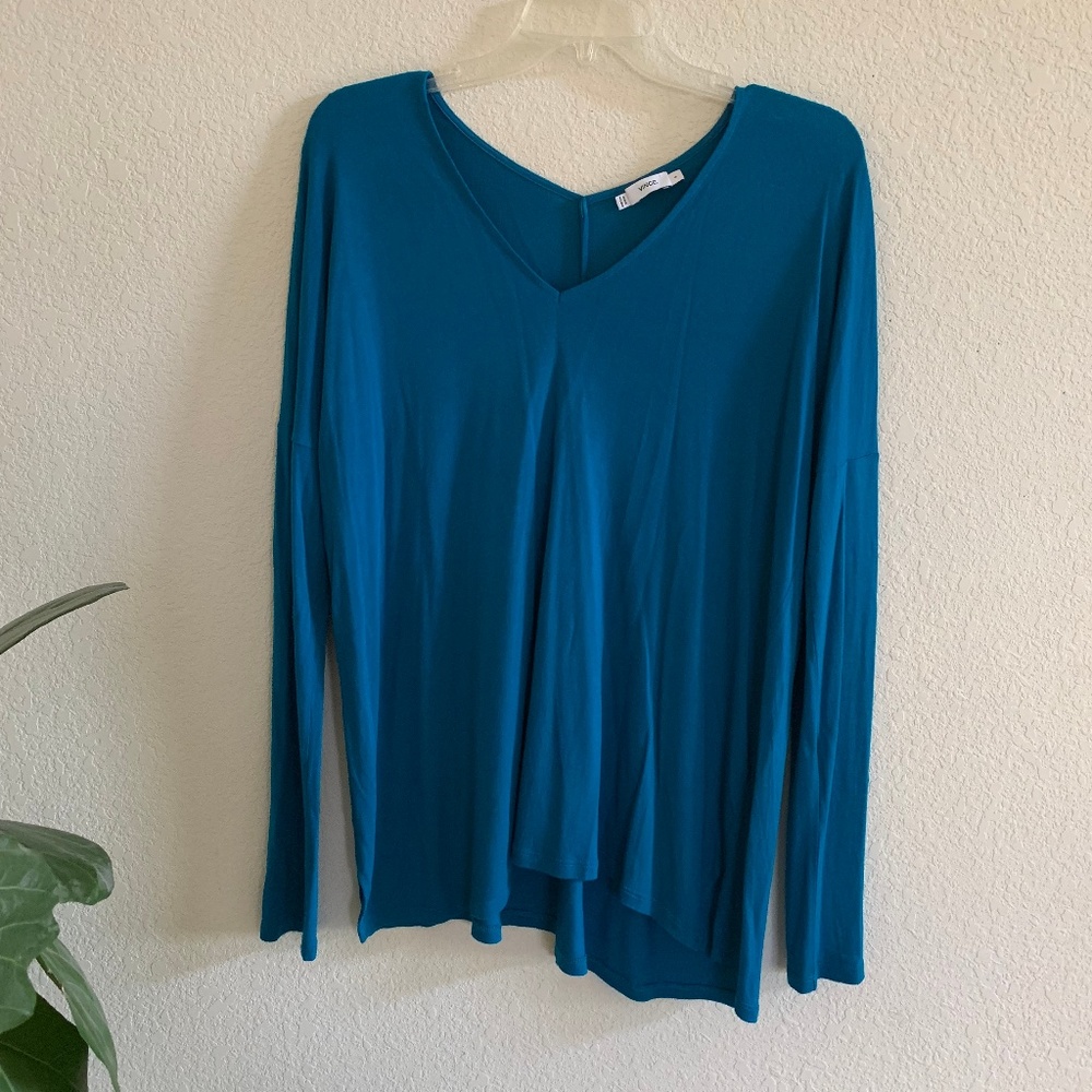 VINCE Light Weight Long Sleeve Hi-Lo Top